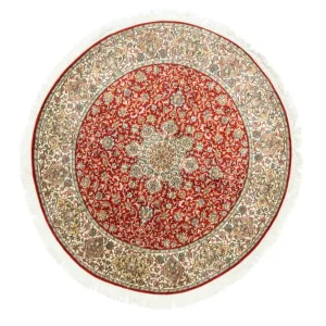 Silketeppe - Kashmir silke square - 158 x 150 cm - rød