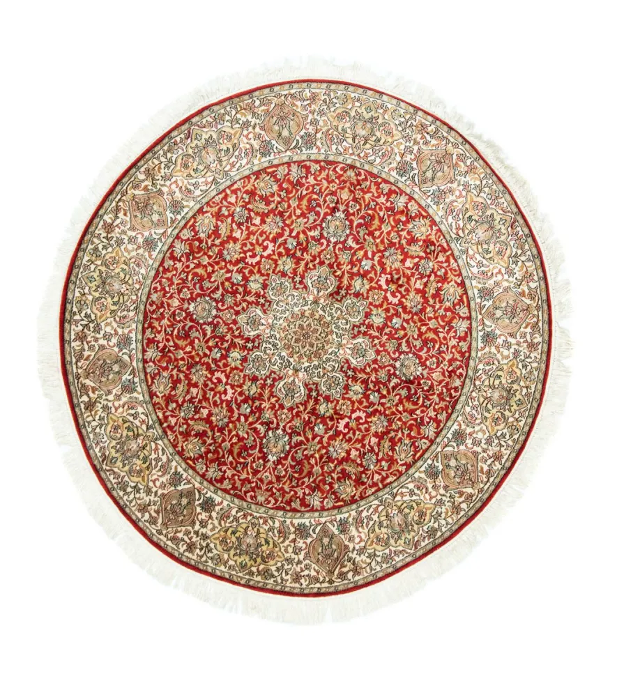 Silketeppe - Kashmir silke square - 158 x 150 cm - rød