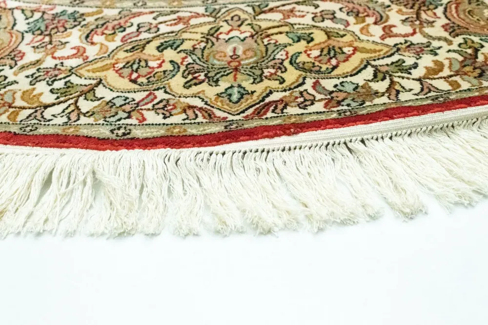 Silketeppe - Kashmir silke square - 158 x 150 cm - rød