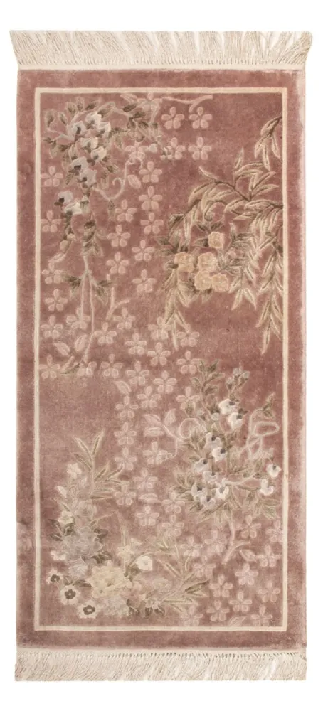 Silketeppe - Kina silke - 123 x 62 cm - beige