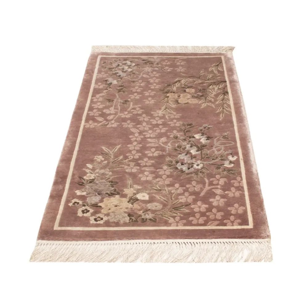 Silketeppe - Kina silke - 123 x 62 cm - beige