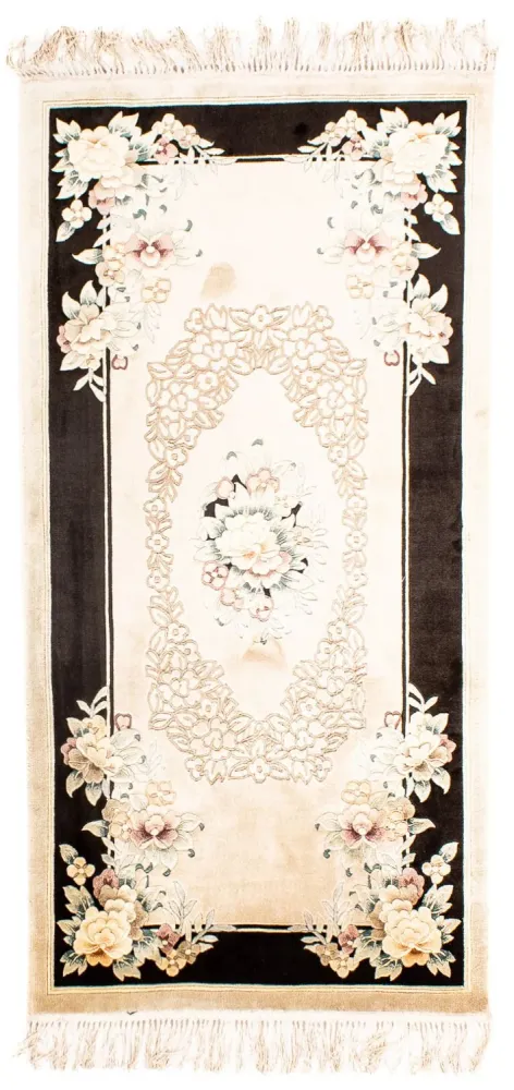 Silketeppe - Kina silke - 138 x 69 cm - beige