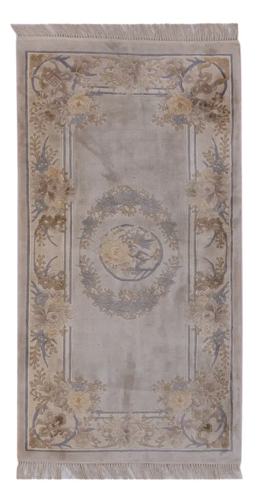 Silketeppe - Kina silke - 140 x 70 cm - karamell
