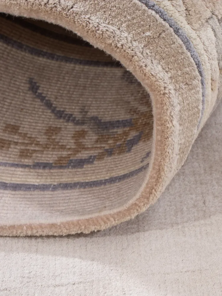 Silketeppe - Kina silke - 140 x 70 cm - karamell