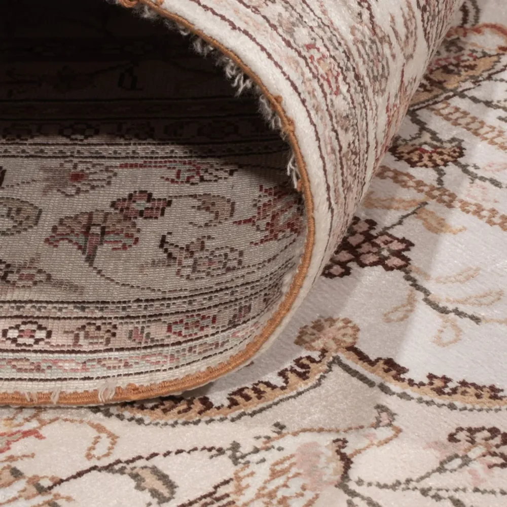 Silketeppe - Kina silke - 183 x 122 cm - krem