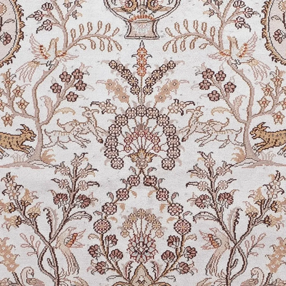 Silketeppe - Kina silke - 183 x 122 cm - krem