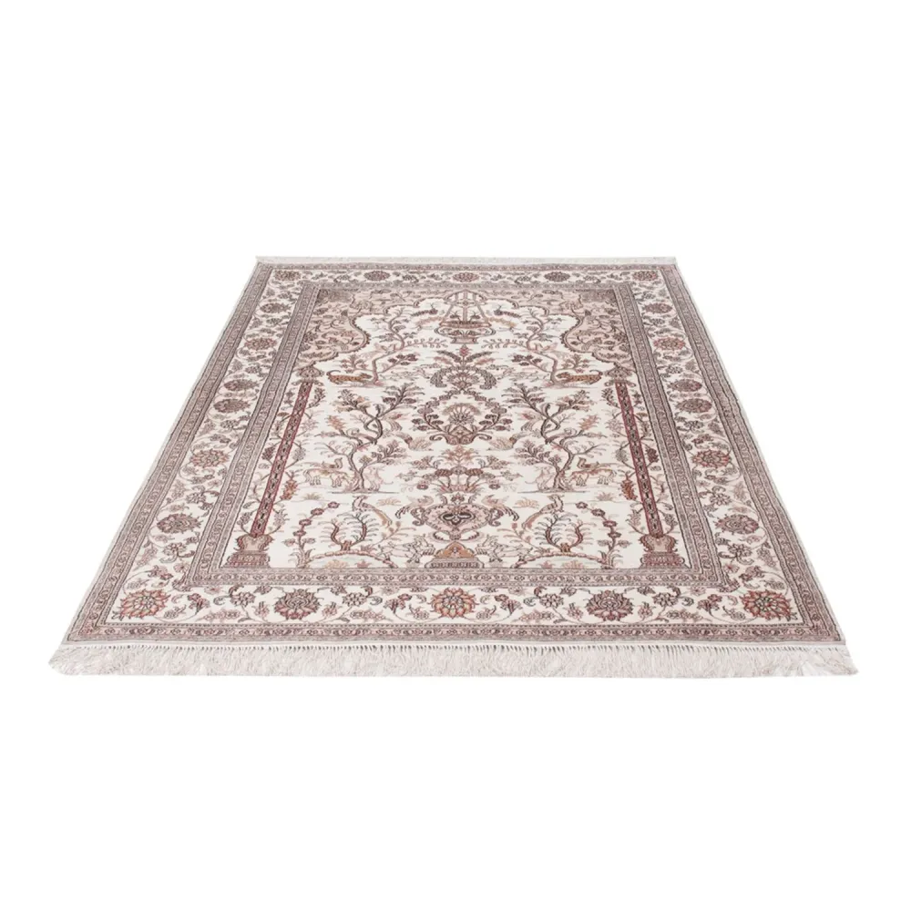 Silketeppe - Kina silke - 183 x 122 cm - krem
