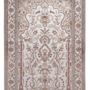 Silketeppe - Kina silke - 183 x 122 cm - krem