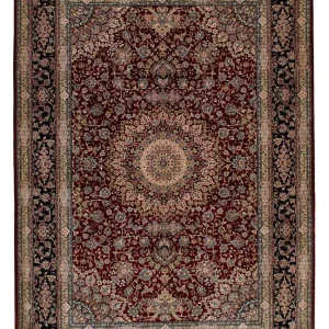 Silketeppe - Kina silke - 183 x 122 cm - mørk rød