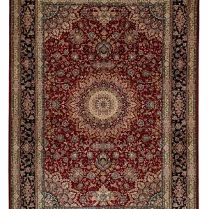 Silketeppe - Kina silke - 183 x 122 cm - mørk rød