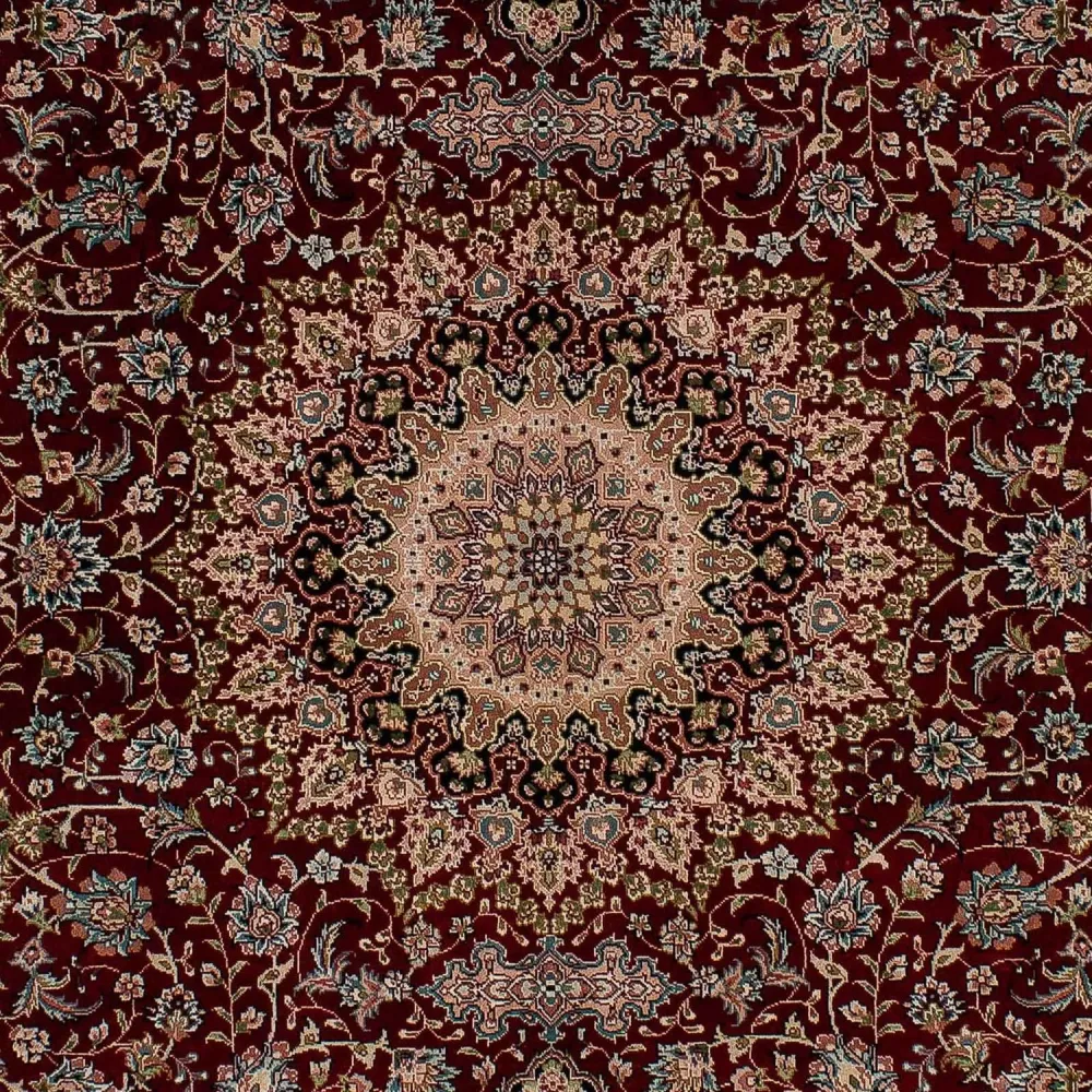 Silketeppe - Kina silke - 183 x 122 cm - mørk rød