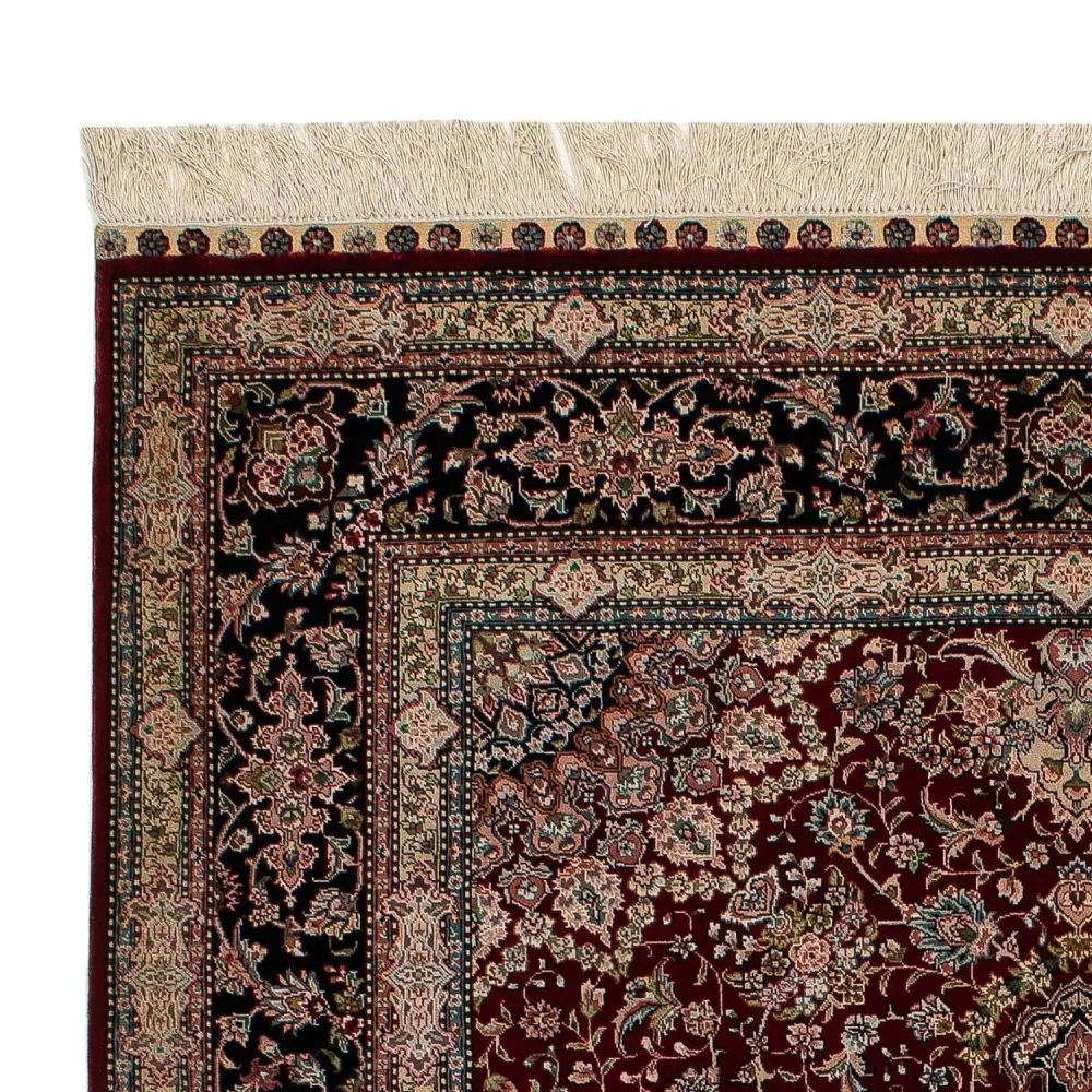 Silketeppe - Kina silke - 183 x 122 cm - mørk rød