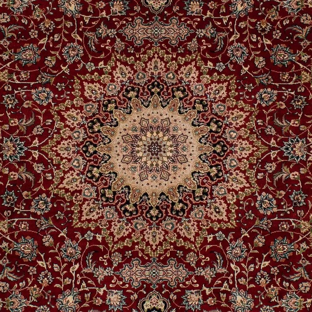 Silketeppe - Kina silke - 183 x 122 cm - mørk rød
