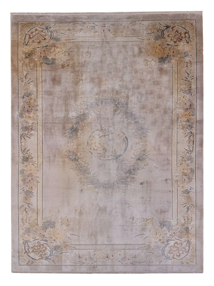 Silketeppe - Kina silke - 305 x 190 cm - karamell