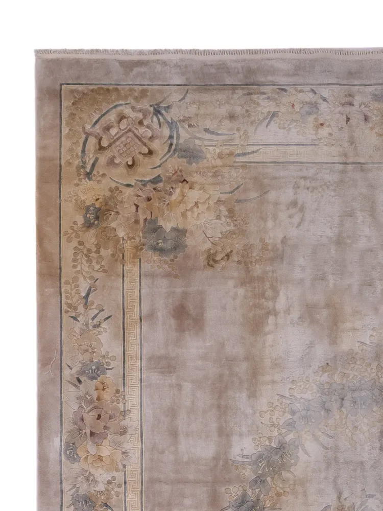 Silketeppe - Kina silke - 305 x 190 cm - karamell