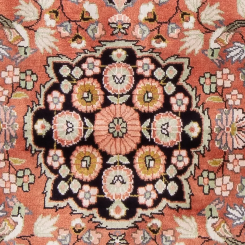 Silketeppe - Kina silke - 93 x 62 cm - rød