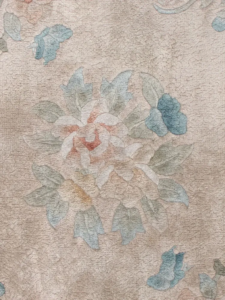 Silketeppe - Kina silke - 90 x 60 cm - karamell