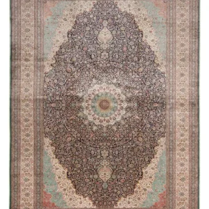 Silketeppe - Kina silke - Royal - 552 x 370 cm - mørkeblå