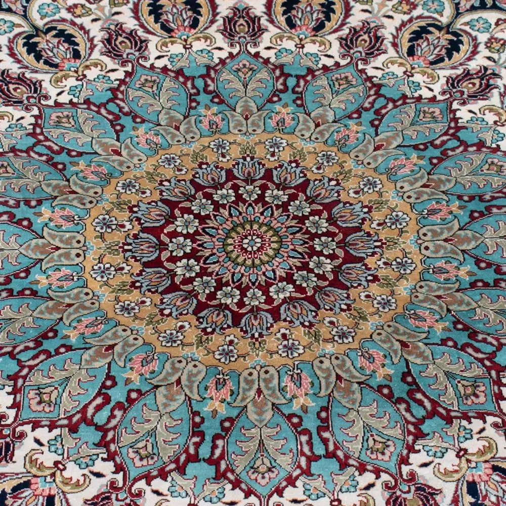 Silketeppe - Kina silke - Royal - 552 x 370 cm - mørkeblå