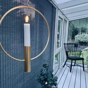 Sirkel oppheng / Lysestake eller vase – Gull – Ø20