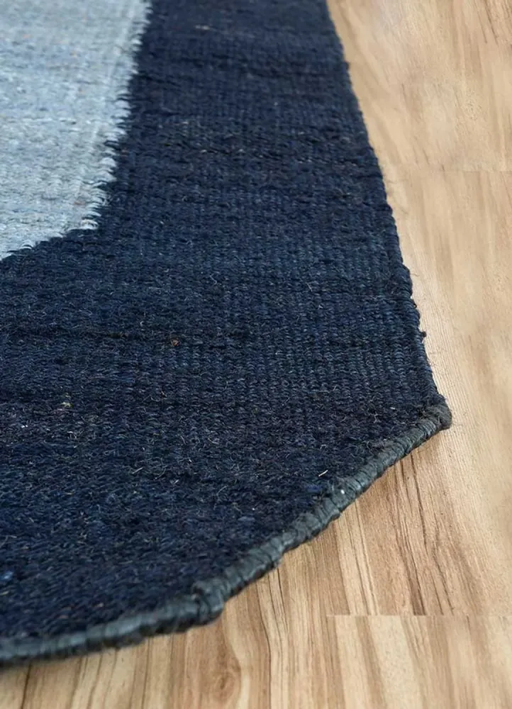 Sisalteppe spesiell form - 270 x 180 cm - blå