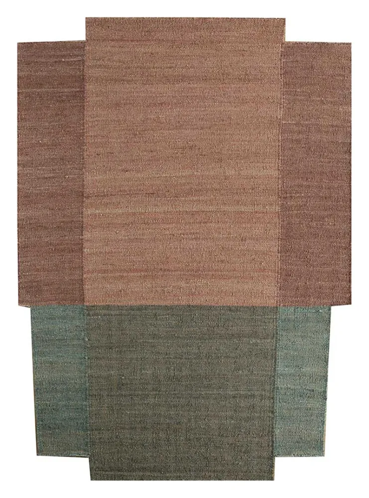 Sisalteppe spesiell form - 300 x 240 cm - flerfarget