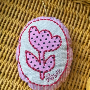 Sissel Edelbo - Vera Easter Egg Ornament SE 2081 - Dot Pink