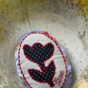 Sissel Edelbo - Vera Easter Egg Ornament SE 2083 - Purple Floral