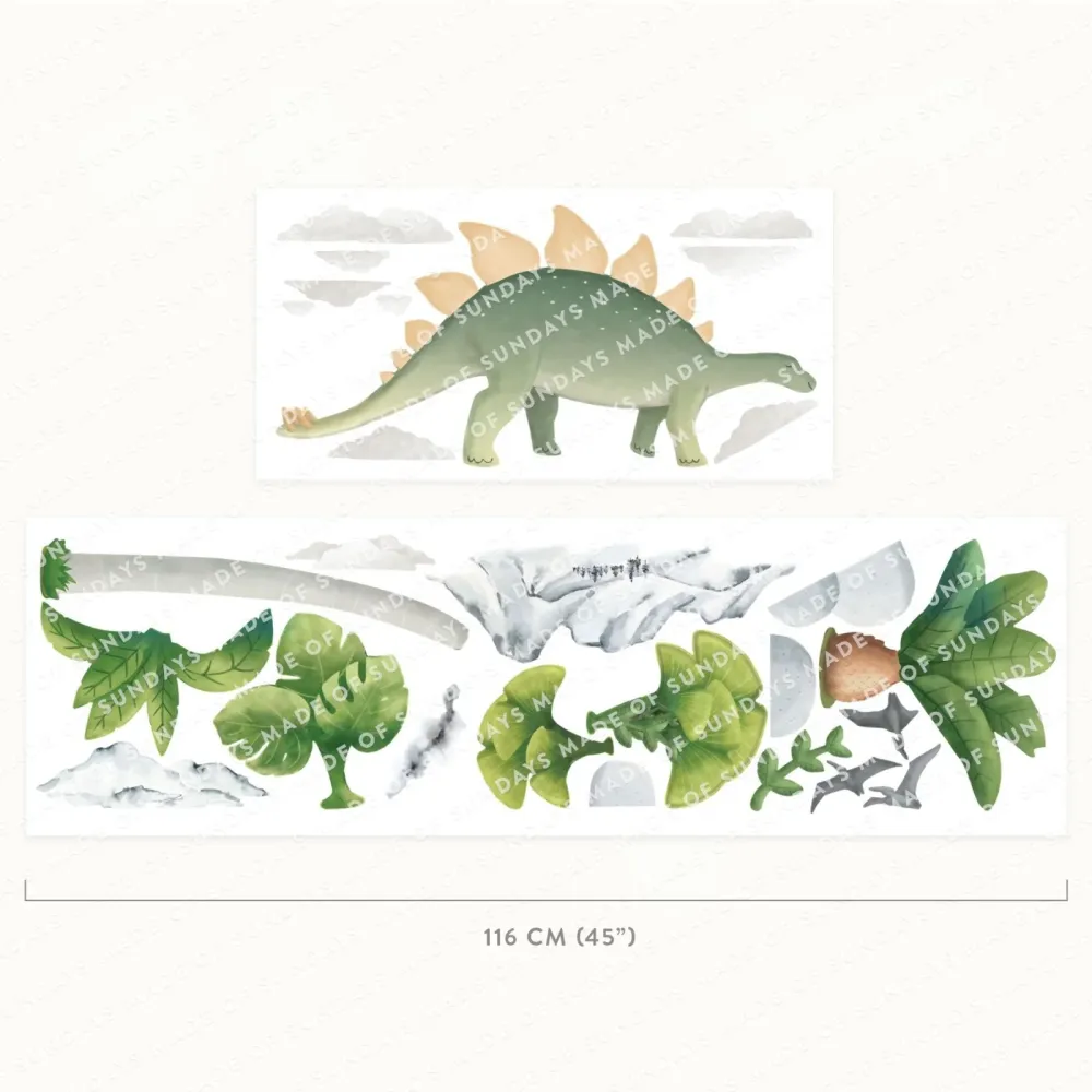 Stegosaurus Dinosaur Veggklistremerke