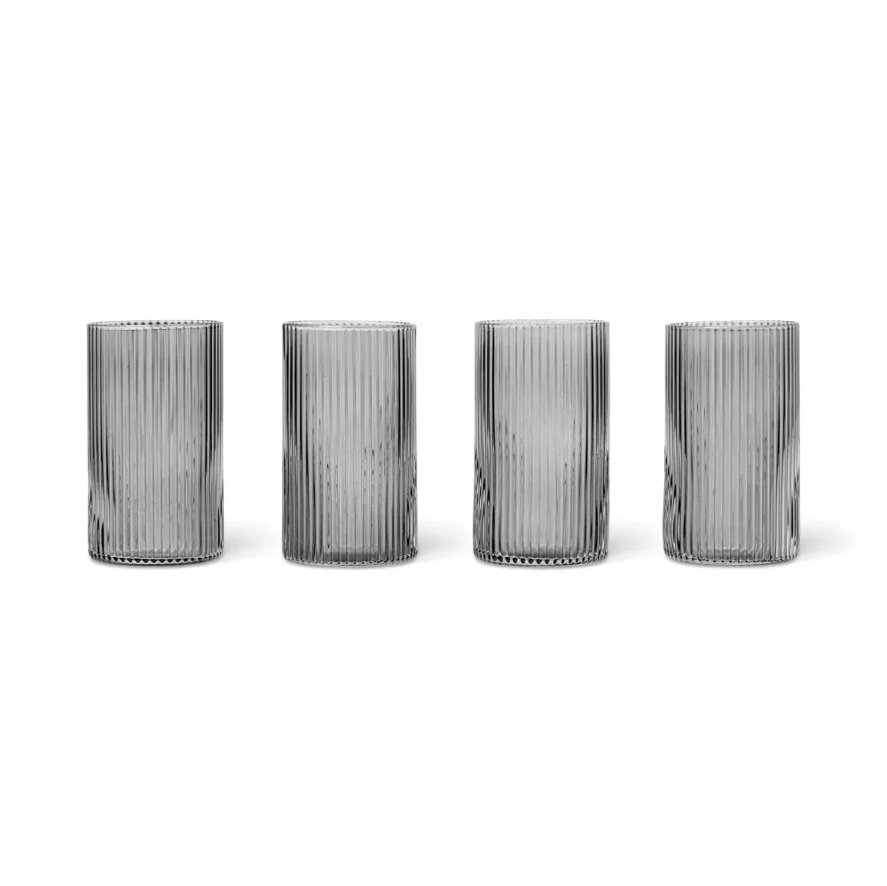 4 stk | Glass Ripple Verrines Smoked