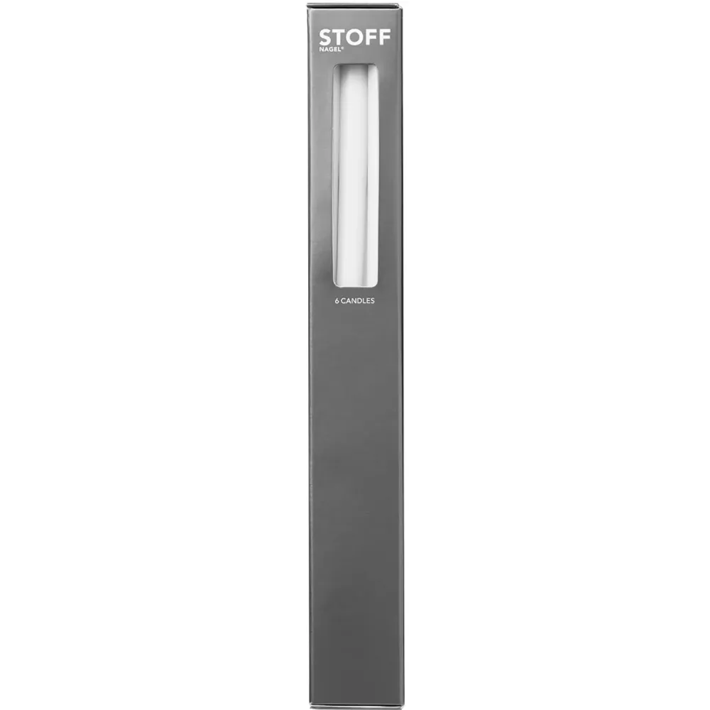 STOFF NAGEL Stearinlys Ester&Erik 6-pk, Hvit