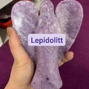 Stor og vakker Lepidolitt Engel , 15cm