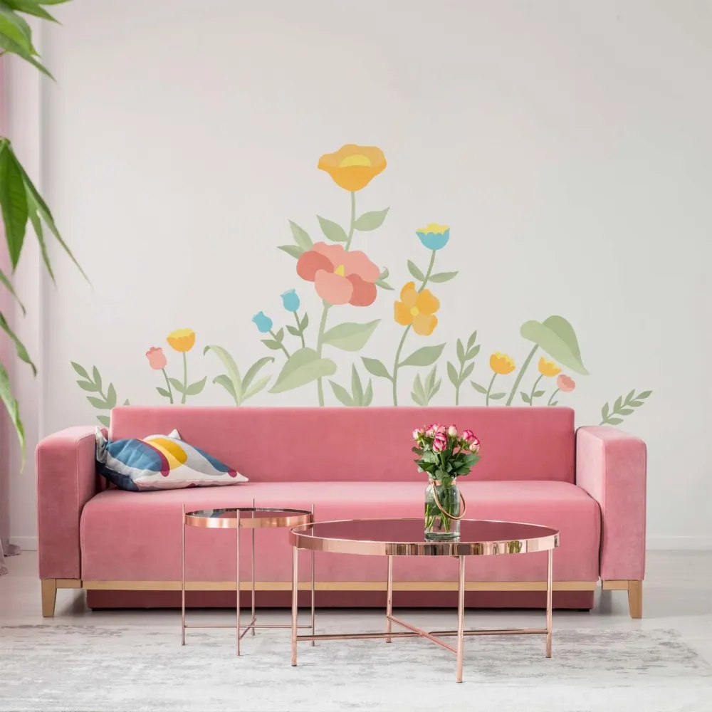 Store blomsterveggklistremerker