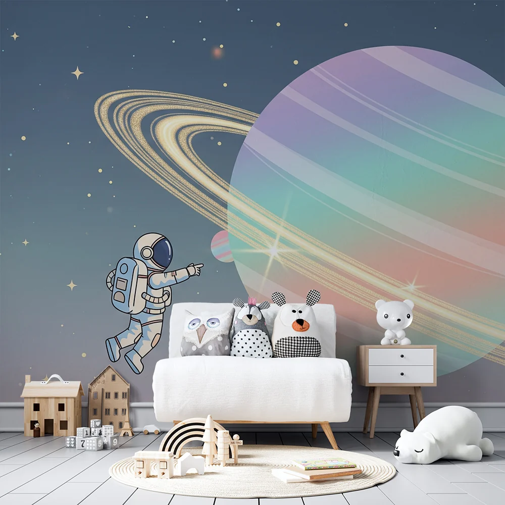 Tapet barnerom | Astronaut som utforsker rommets undre