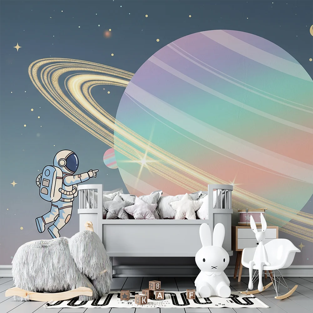 Tapet barnerom | Astronaut som utforsker rommets undre