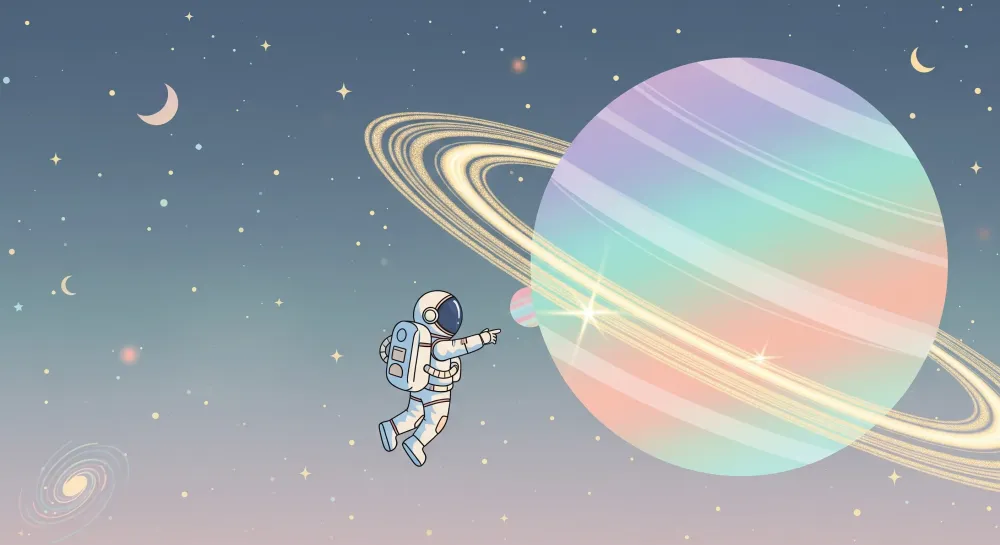 Tapet barnerom | Astronaut som utforsker rommets undre