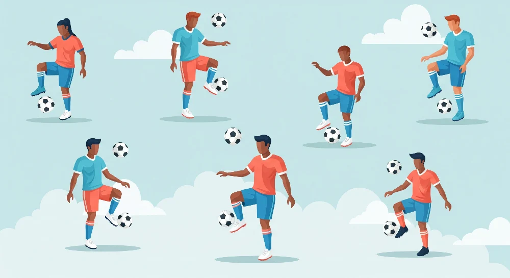 Tapet barnerom | Barn som spiller fotball i en blå himmel
