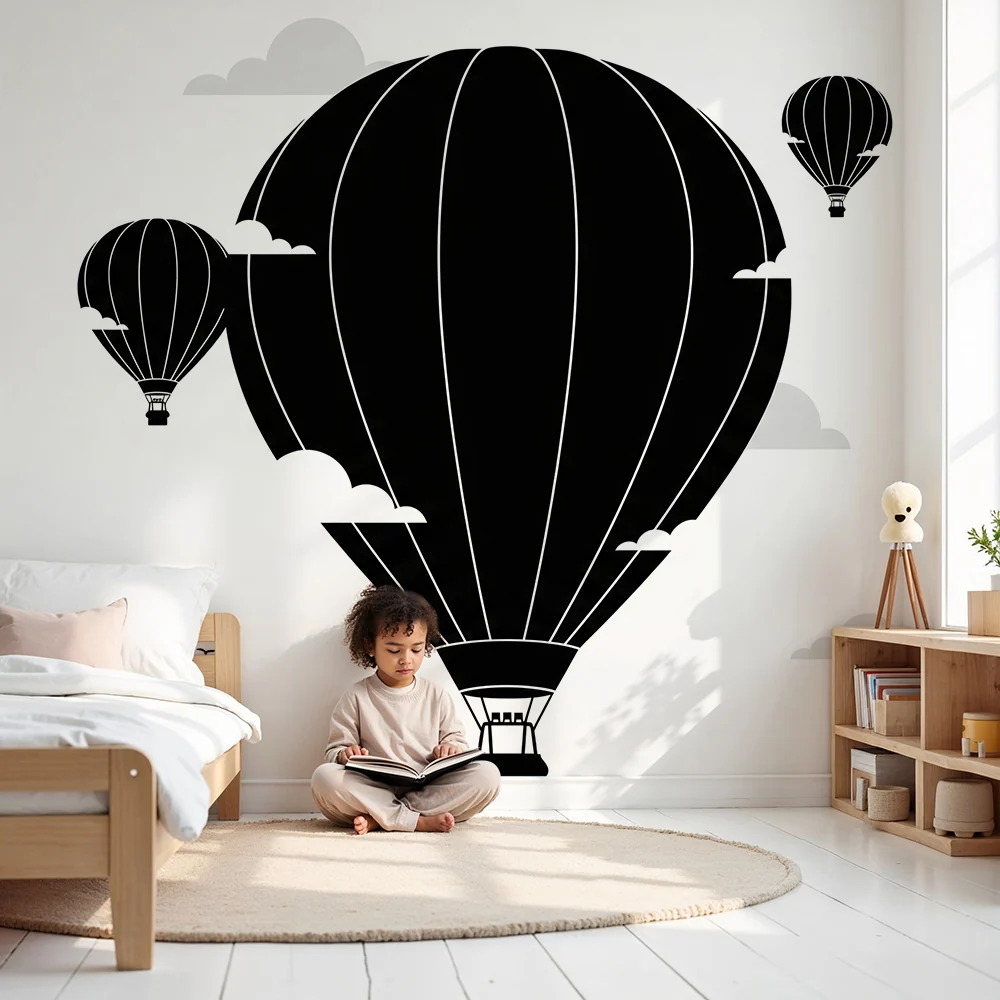 Tapet barnerom | Elegante luftballonger i en minimalistisk himmel