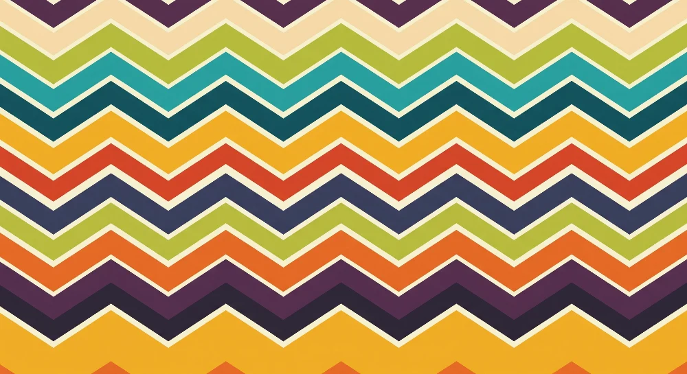 Tapet barnerom | Fargerikt zigzag-mønstret Chevron