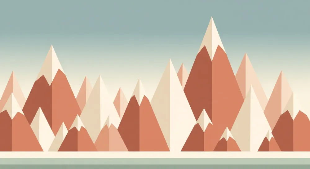 Tapet barnerom | Geometriske fjell i myke farger