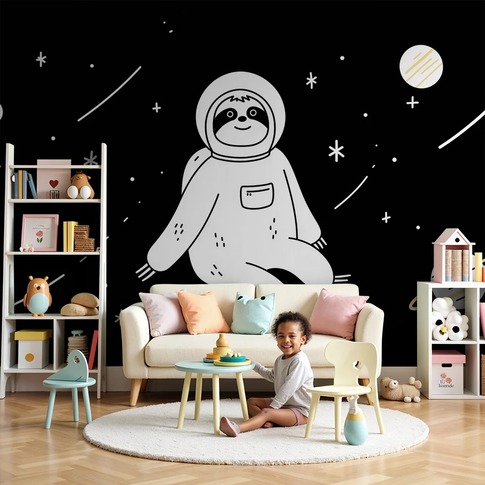 Tapet barnerom | Late astronaut flyter i stjernespacet