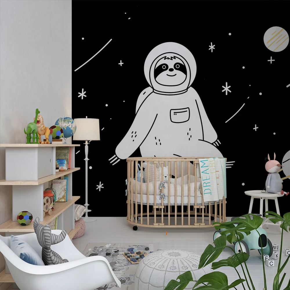 Tapet barnerom | Late astronaut flyter i stjernespacet