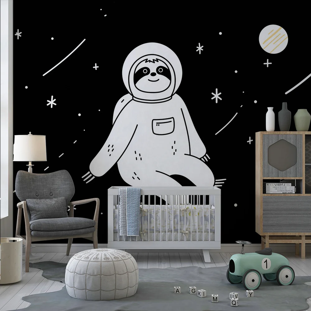 Tapet barnerom | Late astronaut flyter i stjernespacet