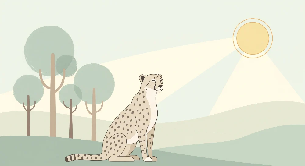 Tapet barnerom | Majestetisk leopard i solen
