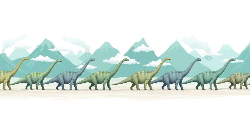 Tapet barnerom | Majestetiske dinosaurer i en forhistorisk landskap
