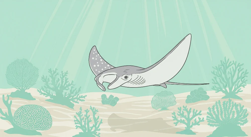 Tapet barnerom | Manta ray og undervannskorallrev