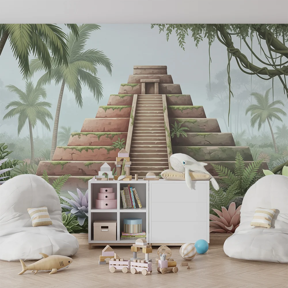 Tapet barnerom | Mystisk pyramide midt i jungelen