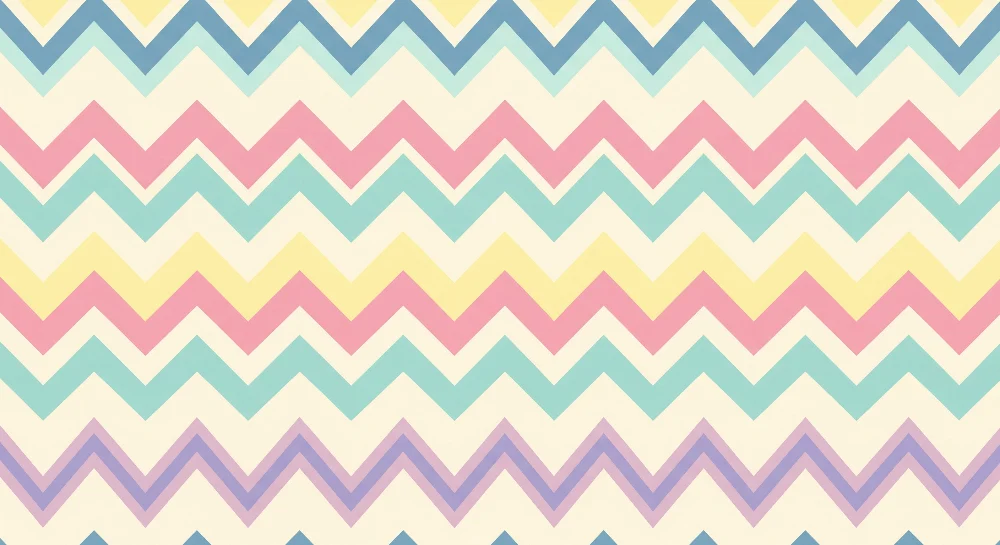 Tapet barnerom | Pastellfarget zigzagmønster i myke farger