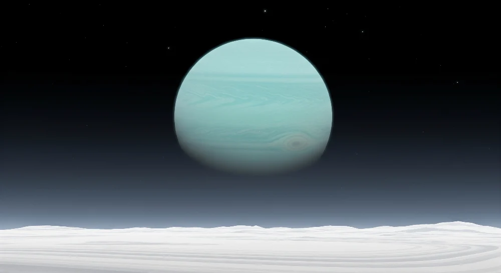 Tapet barnerom | Planeten Uranus og iskalde landskap