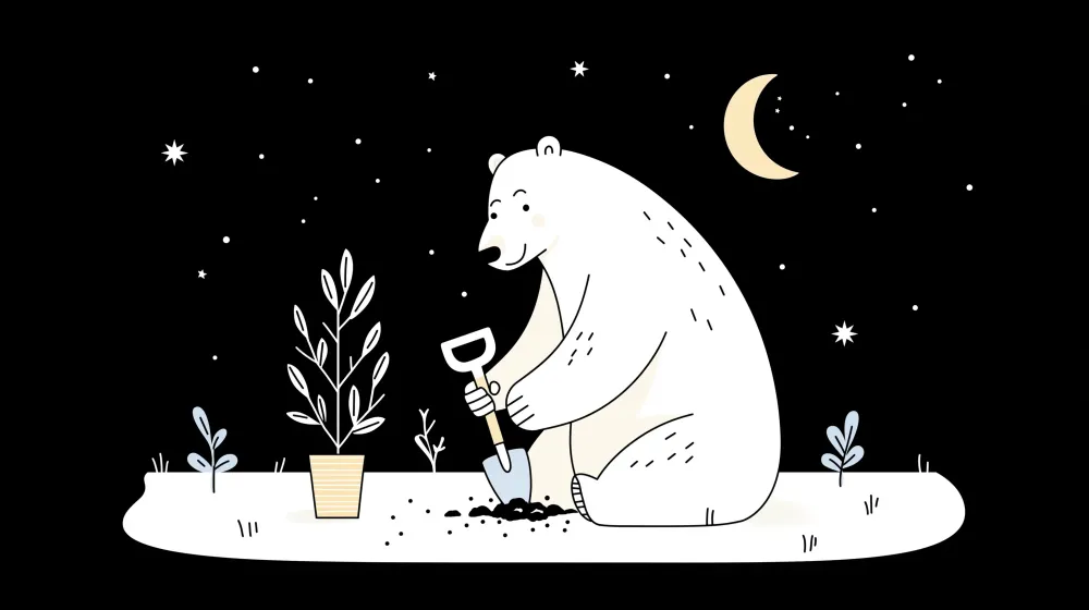 Tapet barnerom | Polarskog gartner under stjernene